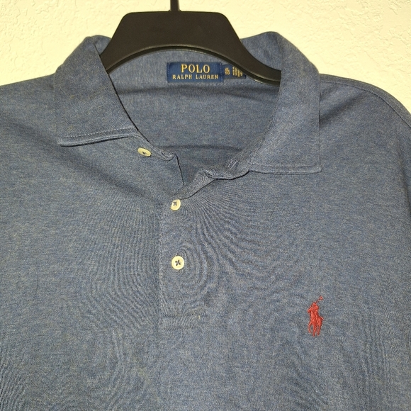 Polo Ralph Lauren Blue Polo Short Sleeve Collared Shirt Size XL - Picture 3 of 6